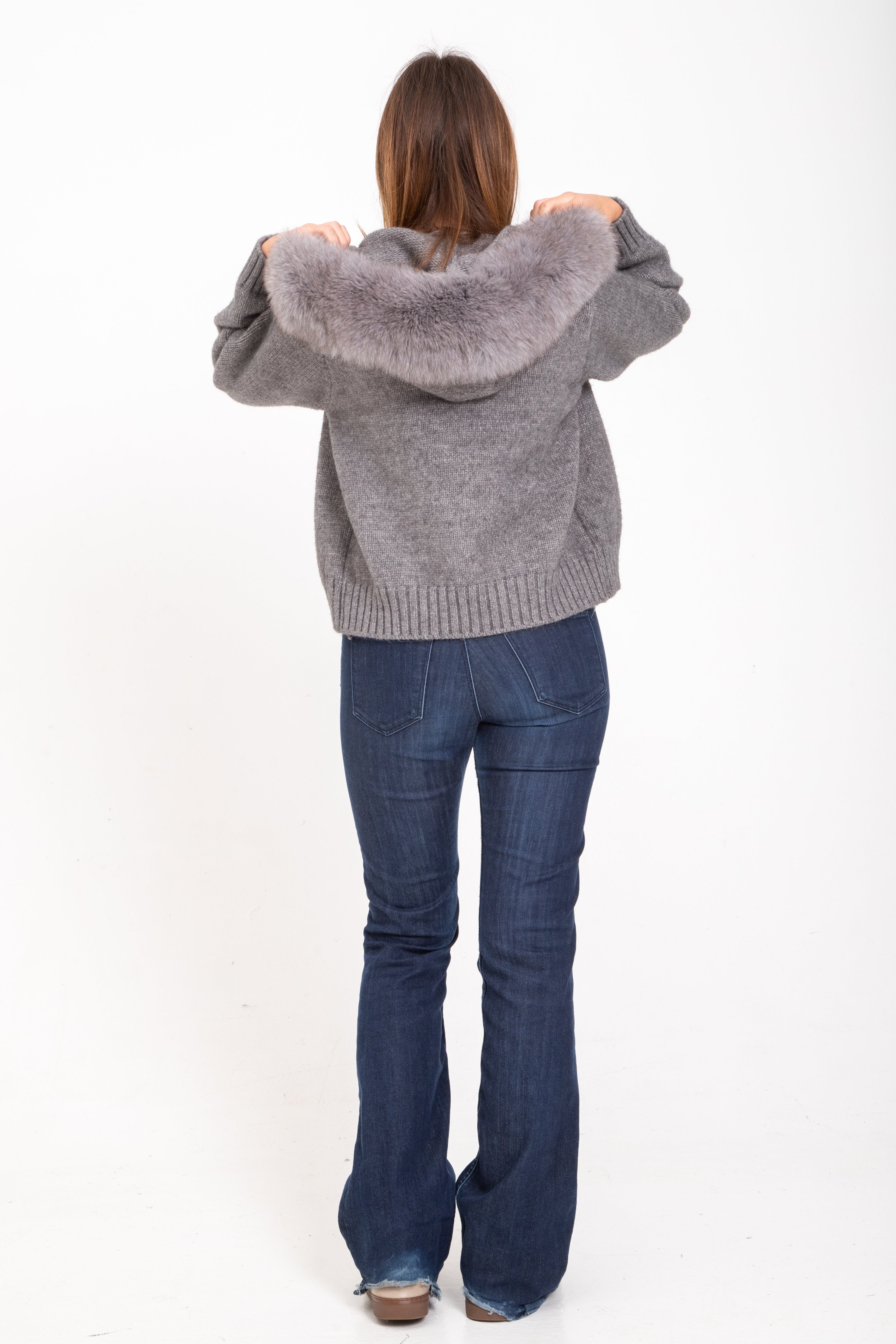 Joanna | Elegant Fur Cardigan