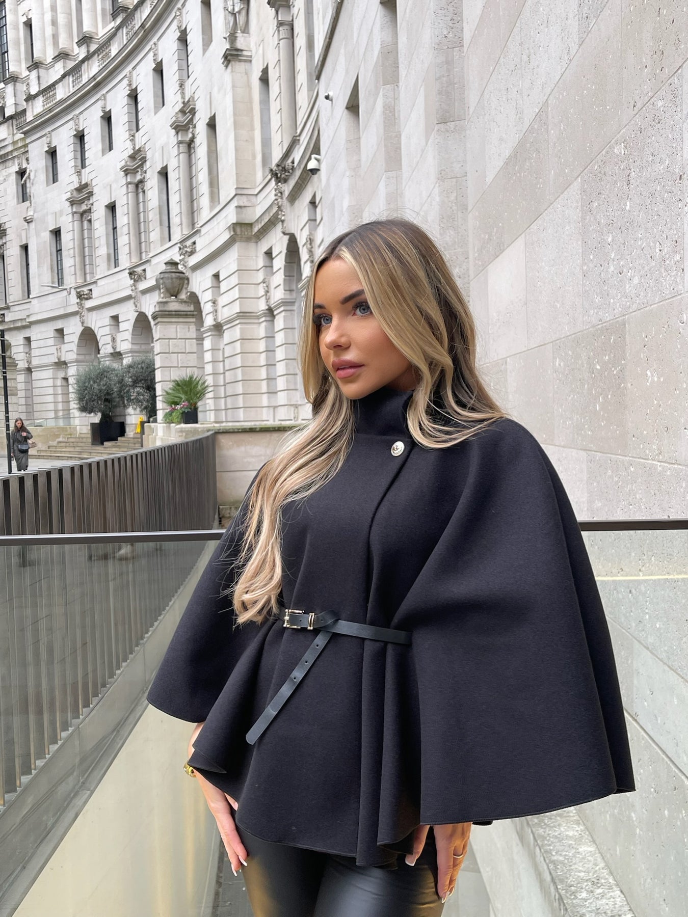 Cozy Ponky – Belted Cape Coat