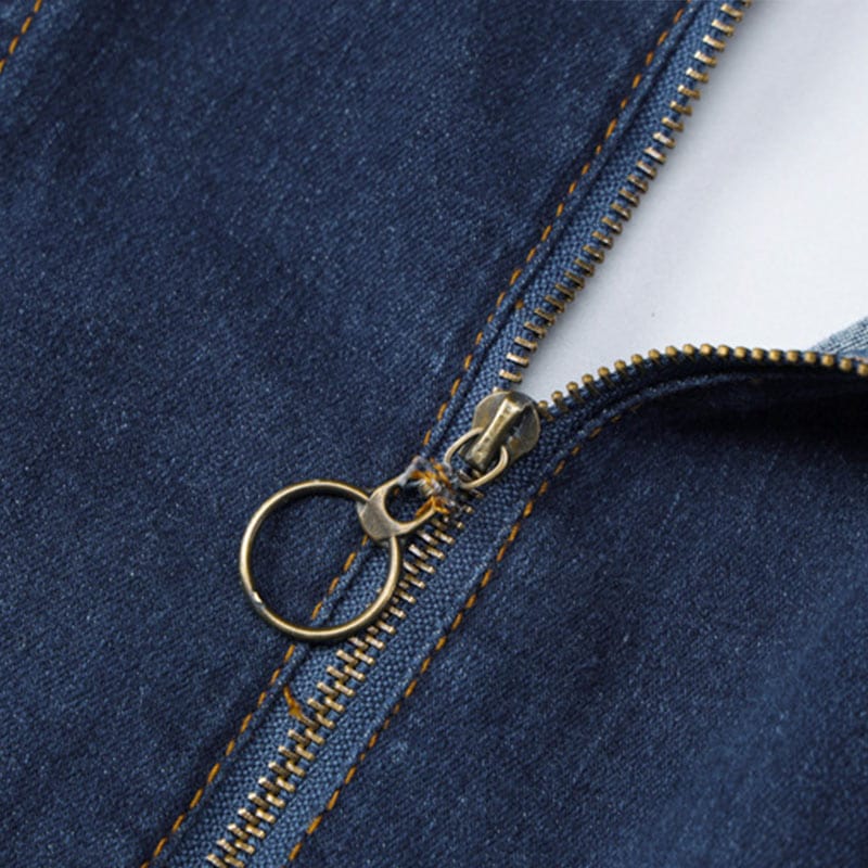 Lucie Backless Heart Denim Jumpsuit