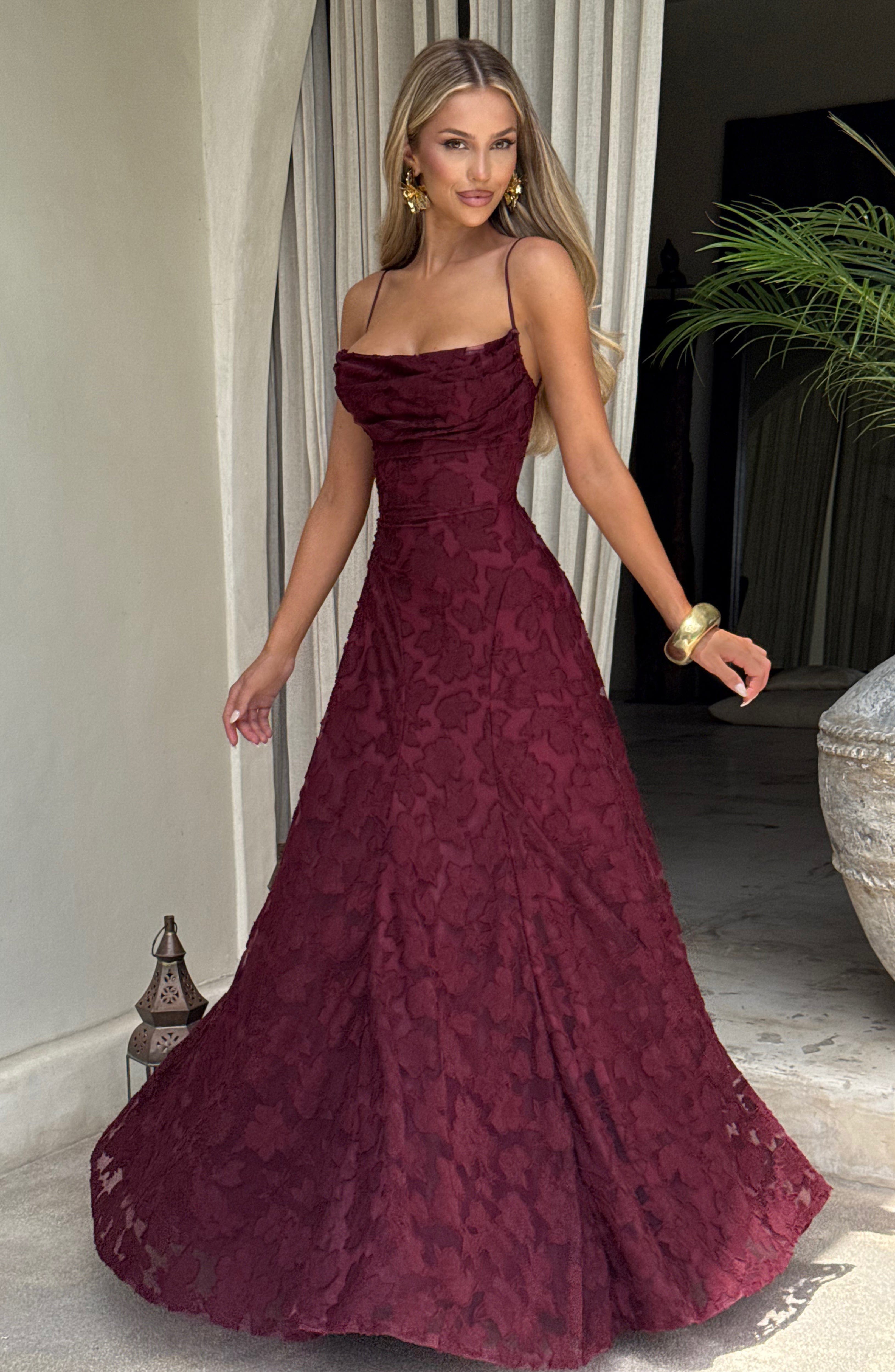 Midnight Maxi Red Dress
