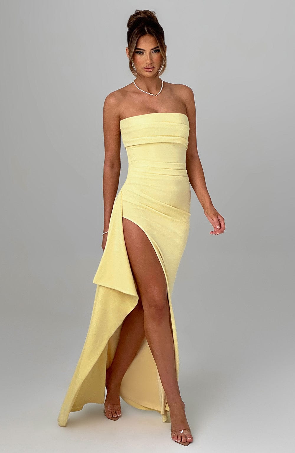 Soft Lemon Elegance Dress