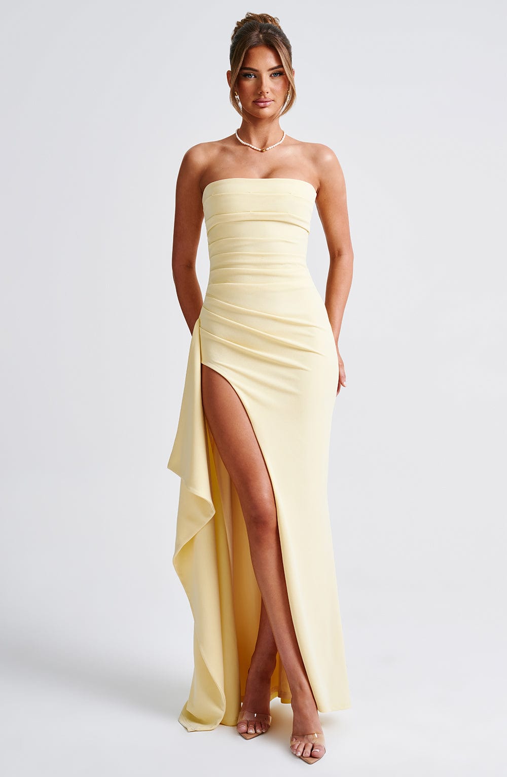 Soft Lemon Elegance Dress
