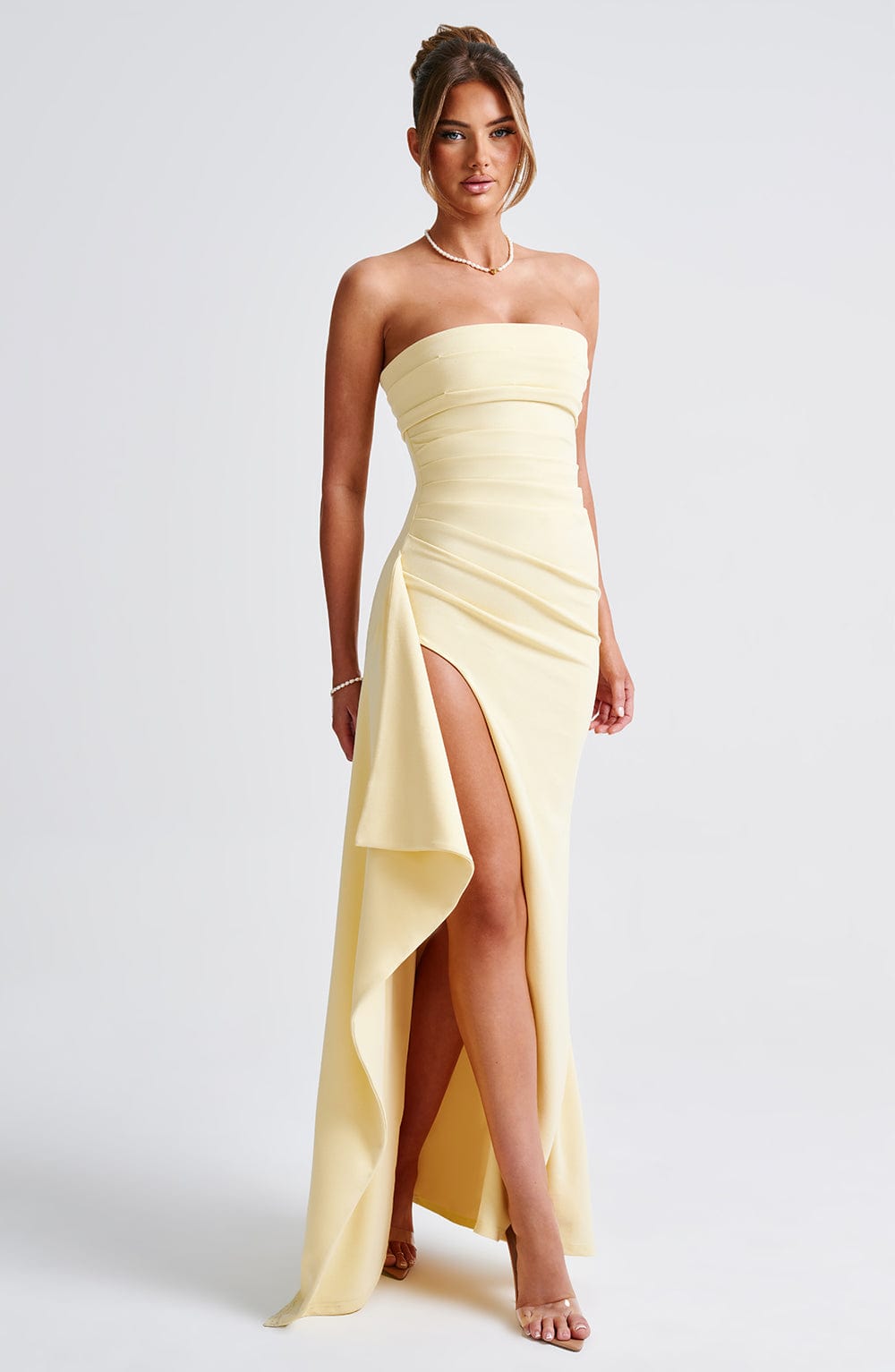Soft Lemon Elegance Dress