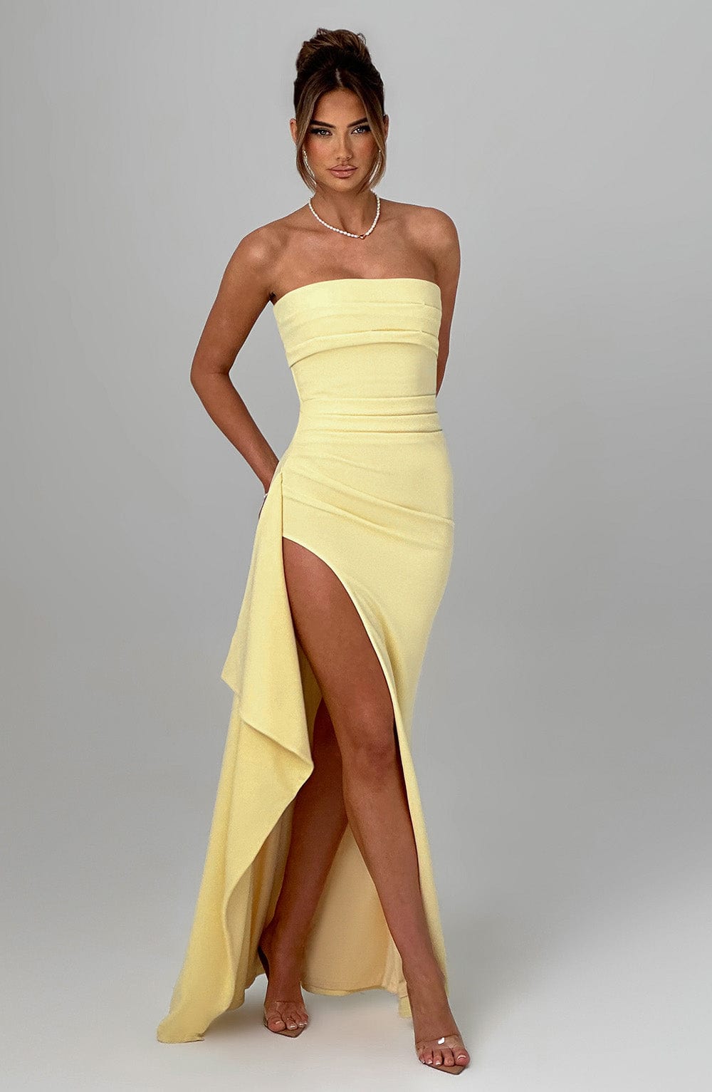 Soft Lemon Elegance Dress