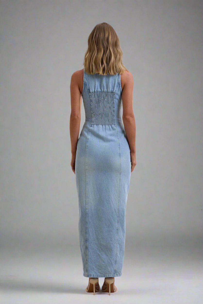 Amara Maxi Denim Dress