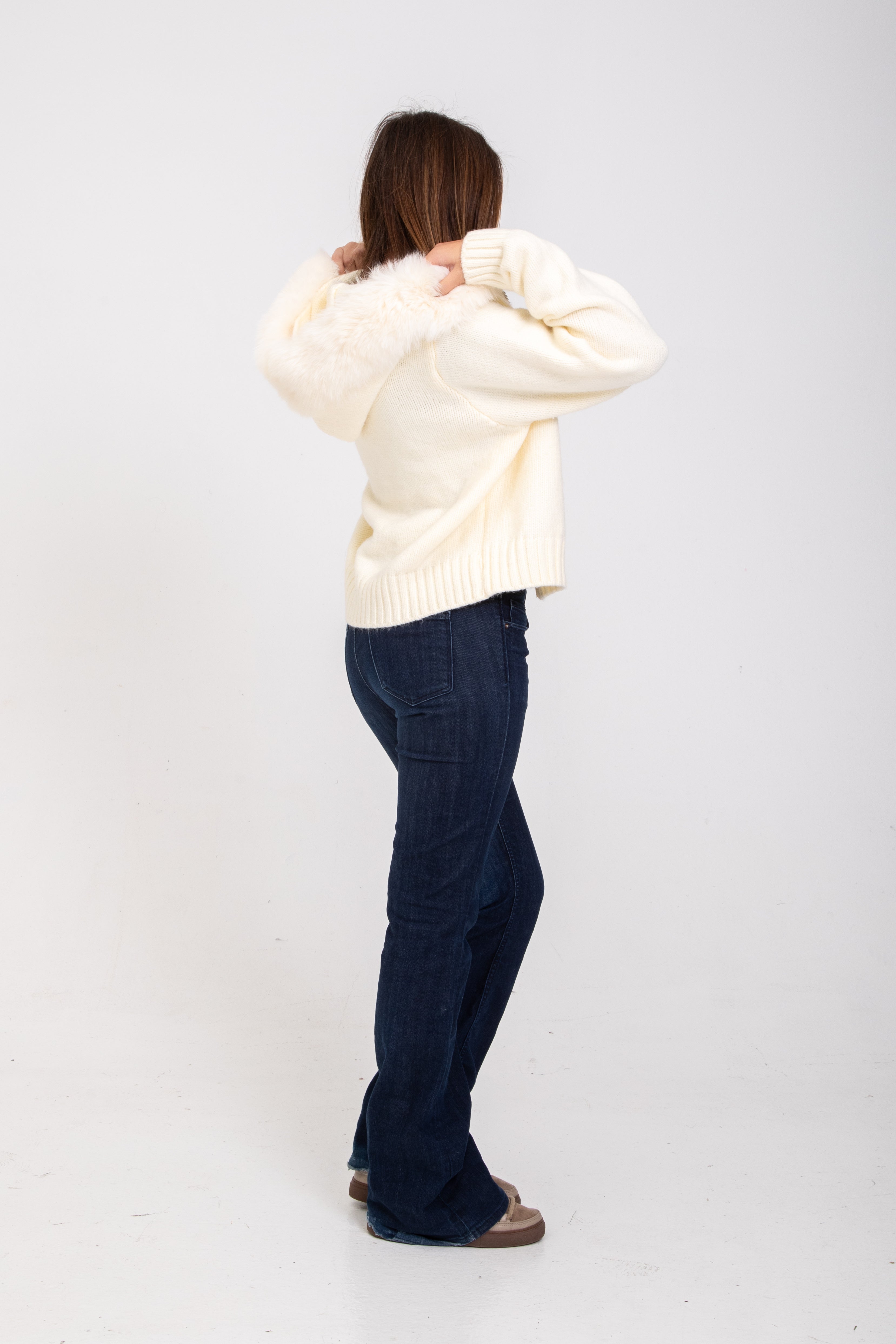 Joanna | Elegant Fur Cardigan