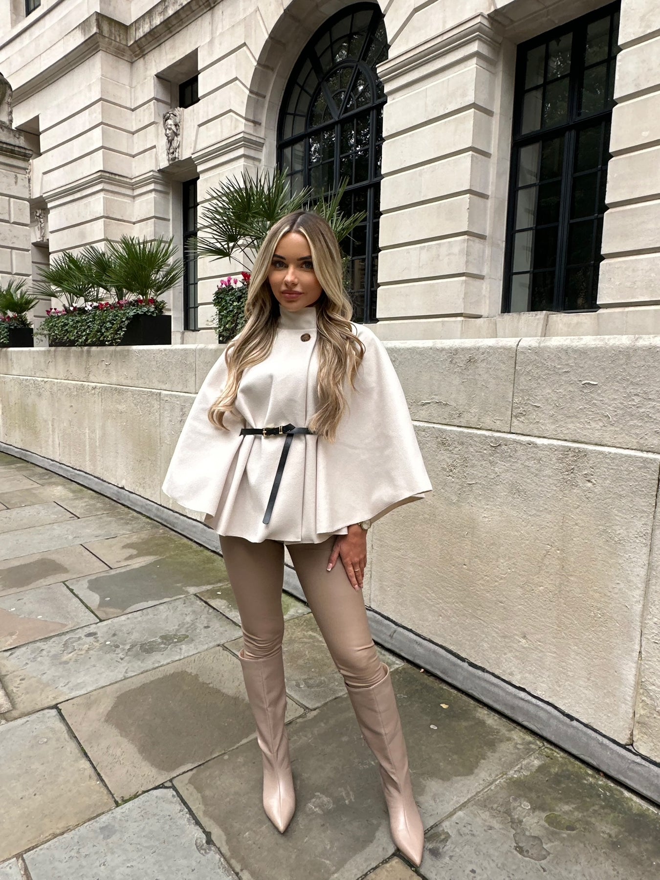 Cozy Ponky – Belted Cape Coat