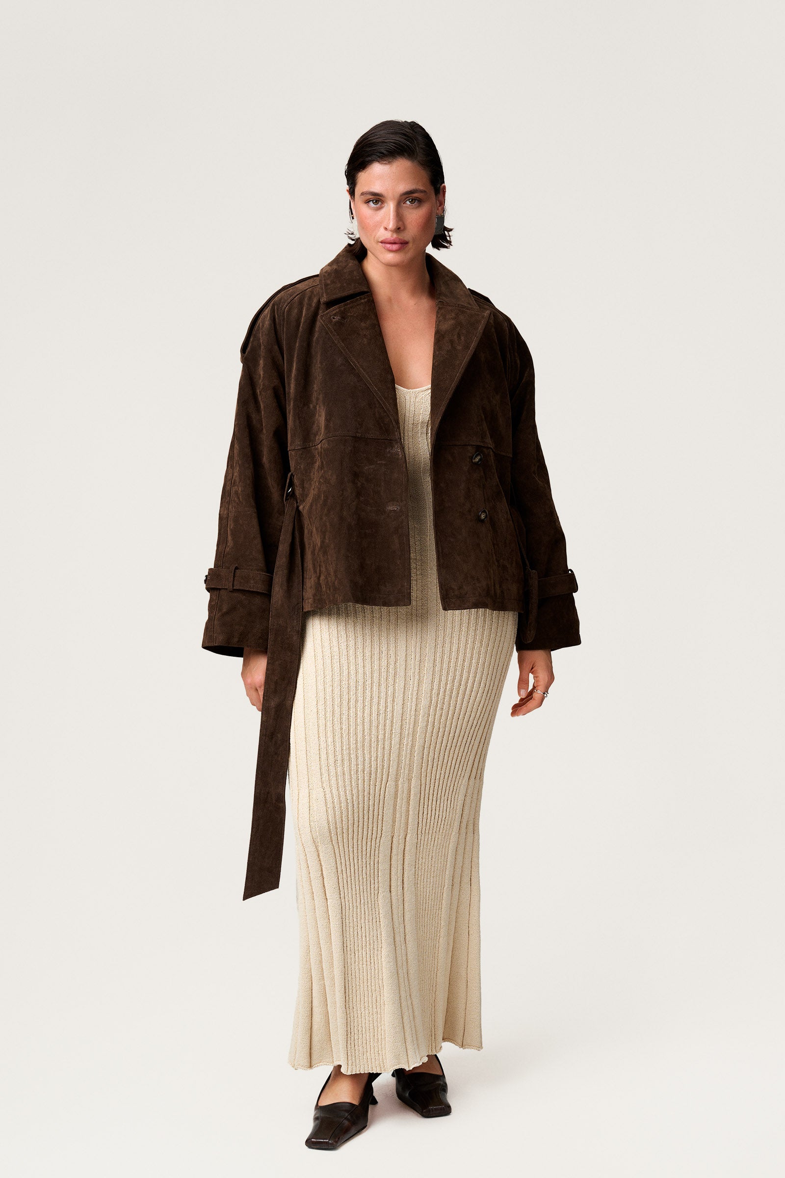 Caza Cropped Trench Coat