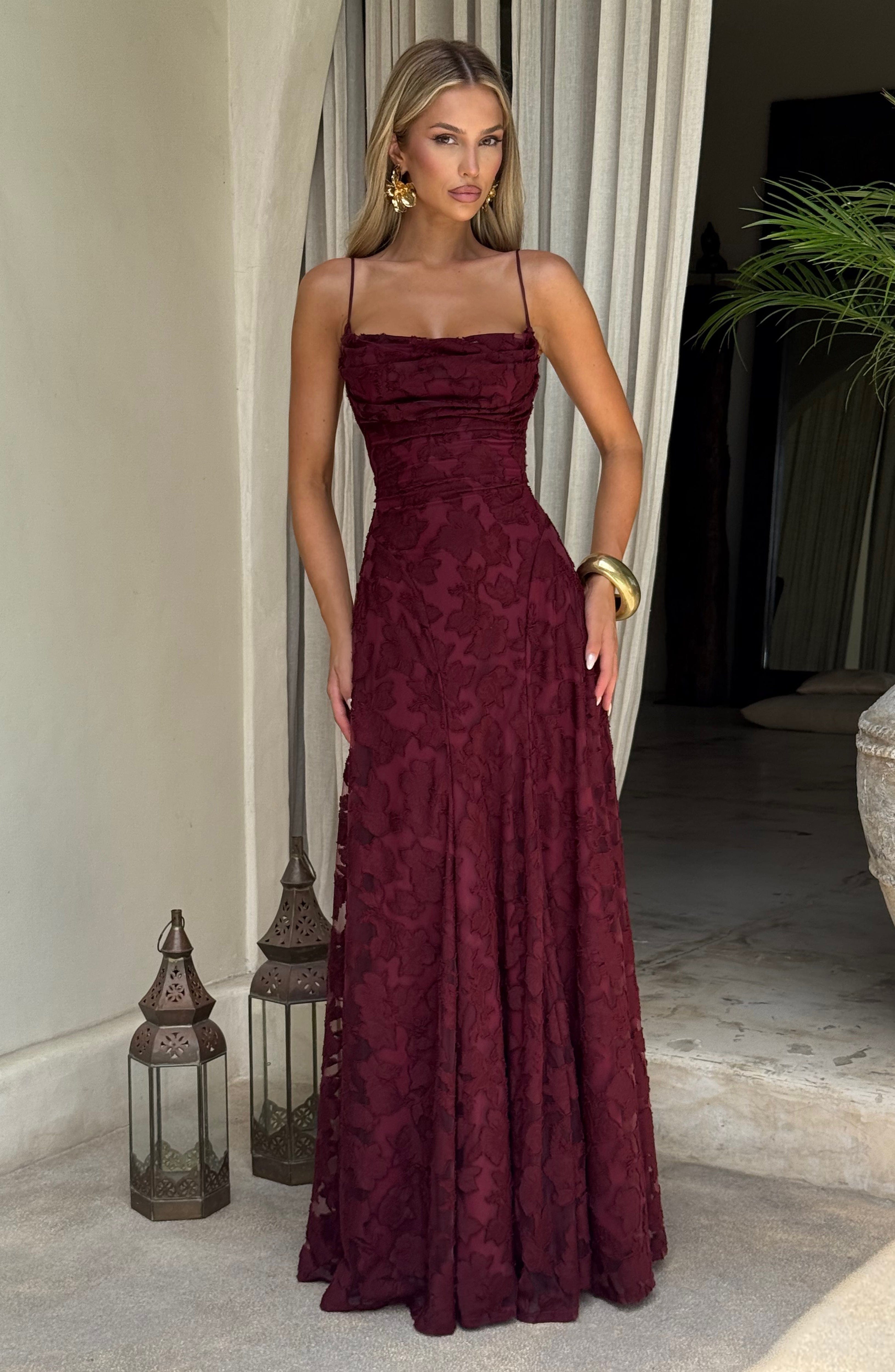 Midnight Maxi Red Dress